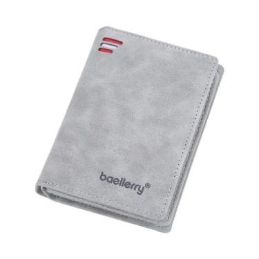 Imagem de Carteira Masculina Slim Em Couro PU Com Proteção RFID, 10 Slots Para C