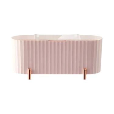 Imagem de Organizador De Cotonetes Transparente À Prova De Poeira Com Tampa Para