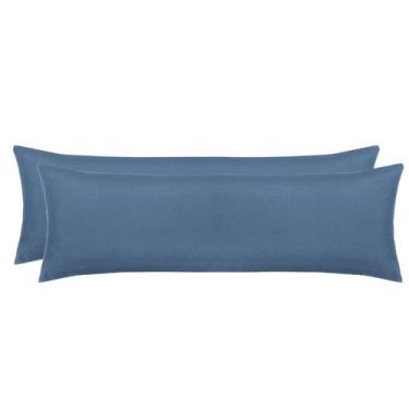 Imagem de Kit 2 Fronhas Super Body Pillow Acetinado Altenburg 50X145cm Cor:Azul 