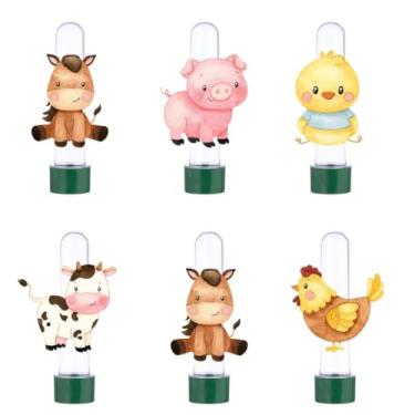 Imagem de Tubetes Fazendinha Aquarela - Kit com 20 Unidades