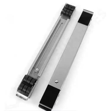 Imagem de Base Suporte Universal Rodinhas Ajustável 40-69cm, Moveis, Eletrodomésticos,Geladeira, Fogão, Maquina De Lavar com freio(Cinza)