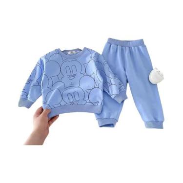 Imagem de Camiseta Esportiva De Manga Longa Mickey Mouse Para Meninas E Meninos,