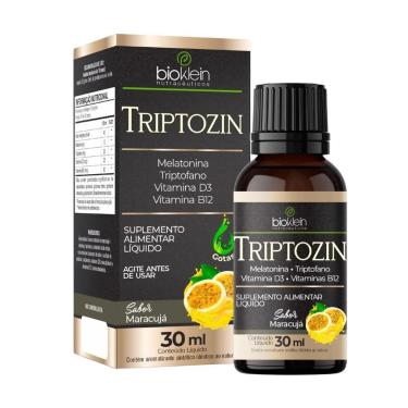 Imagem de Triptozin 30ml Maracujá Melatonina Triptofano Vit D3 B12 Bioklein-Unissex