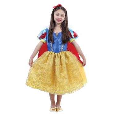 Imagem de Fantasia Branca de Neve Infantil Super Luxo - Disney Princesas - Sulam
