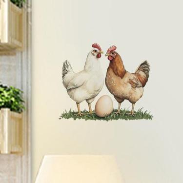 Imagem de Adesivos de parede Farmhouse Rooster Vintage Chicken 40x50cm PVC - yiw
