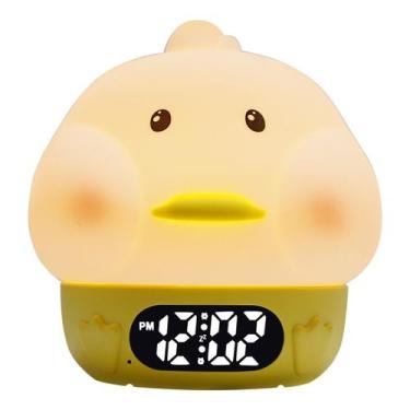 Imagem de Despertador fofo em forma de pato com luz noturna para crianças - Yiwe
