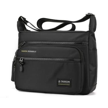 Imagem de Bolsa Messenger de nylon impermeável de grande capacidade para homens 