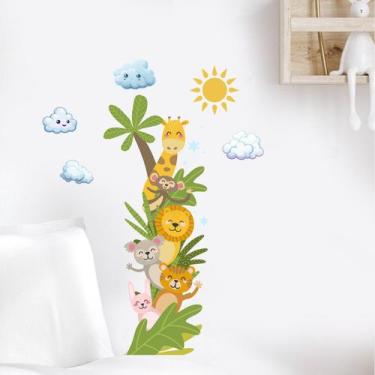 Imagem de Adesivos de parede Jungle Animals Giraffe Lion Monkey Koala Eleph - Yi