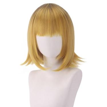 Imagem de Peruca Cosplay Anime Short Gradient Yellow Brown para todas as idades 