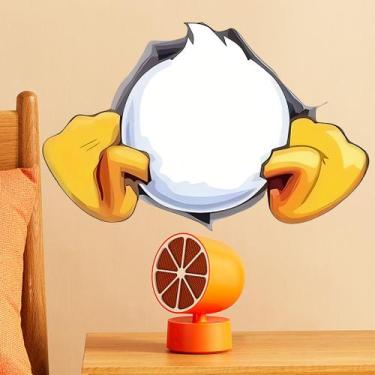 Imagem de Adesivos de parede Funny Cartoon Animal Peek Hole Design PVC - yiweisa