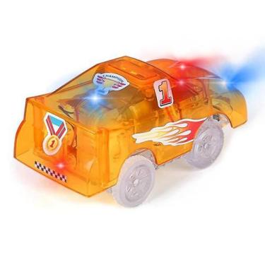 Imagem de Brinquedo de carro 3D transparente com luz LED intermitente para crian
