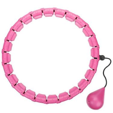 Imagem de Smart Hula Hoop 24 Knots Fitness ajustável rosa - Gloome Store