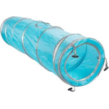 Imagem de Tubo Cat Tunnel para animais de estimação dobrável de 2 vias 120x24cm 