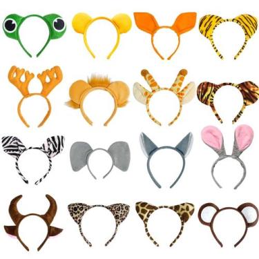 Imagem de Bandanas Animal Ears Flying Childhood Jungle, 16 unidades para criança