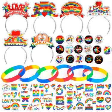 Imagem de Kit de acessórios DPKOW Gay Pride Party Decorations LGBT 44 peças