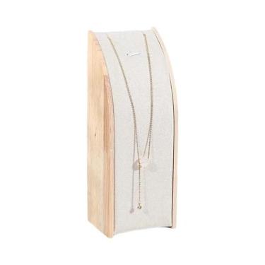 Imagem de Suporte De Exibição De Joias Em Madeira Em Formato De Arco Para Colare