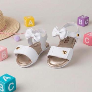 Imagem de Sandália Infantil Menina Meu Primeiro Kidy Branca com Laço-Feminino