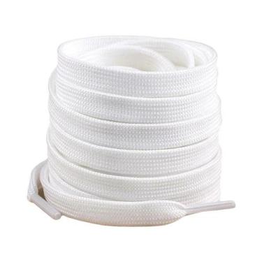 Imagem de Cadarços Planos Unissex Preto E Branco Para Tênis Esportivos Casuais A