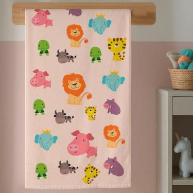 Imagem de Toalha Infantil Estampa Baby Animais Cute Para Praia Banho Piscina e N