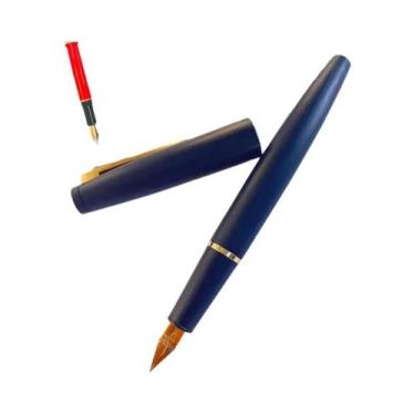 Imagem de Caneta-tinteiro Jinhao Série 80 De Fibra De Carbono Com Clipe Dourado,