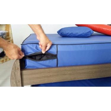 Imagem de Capa para colchão queen size impermeável 1.58 x 1.98 x 0.20 - Cia das 