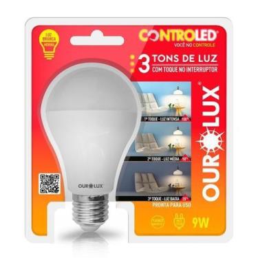 Imagem de Lâmpada led 3 tons de luz 9 watts 6500k - ourolux