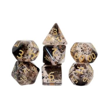 Imagem de Conjunto De 7 Dados Multifacetados Estilo Cristal Para Jogos De Tabule
