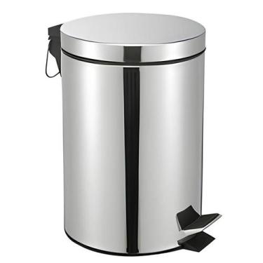 Imagem de Lixeira Inox 5 Litros C/Pedal Cesto Removível Moderna Higiênica e Prát