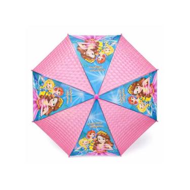 Imagem de Guarda Chuva Sombrinha Infantil Princesas Rosa Susino