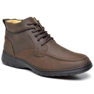 Imagem de Bota Botina Masculina Zebu Couro Legítimo Original Confortável Casual-Masculino