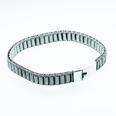 Imagem de Bracelete Pulseira Masculina Bali Prata 925 - Atraktiva Jóias, 21cm