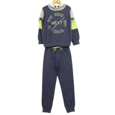 Imagem de Conjunto moletom com capuz menino - inverno - Hrradinhos, Marinho, 6