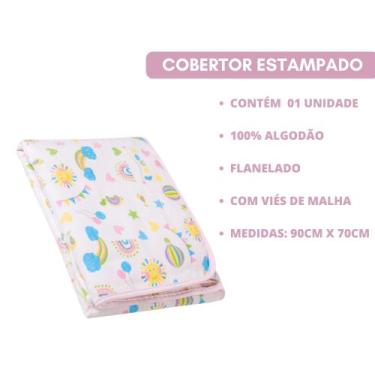 Imagem de Cobertor bebê infantil p/ berço algodão - papi - CHARMINHO DO BEBÊ, RO