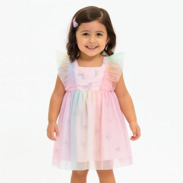 Imagem de Vestido Infantil Borboleta Jardim encantado Menina Papilloo, 1