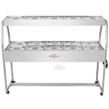 Imagem de Buffet Combinado SPL512CO 10 Cubas Quente e 5 Cubas Frias 2500W 220V Inox Spolu