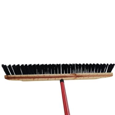 Imagem de Vassoura de Pelo 60cm Base de Madeira com Capa Plástica Limpeza de Pisos Delicados Alta Classe