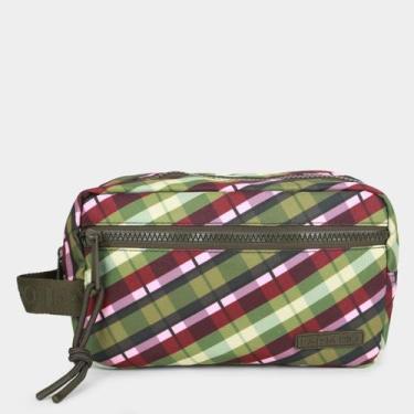 Imagem de Necessaire Farm Amo Xadrez Feminina, Verde, Preto, Único