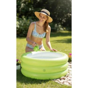 Imagem de 2x Piscina Inflável Bebê 80L Diversão Segura - Cor Verde - Congratulat