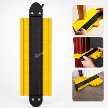 Imagem de Medidor de Contorno 10 Polegadas Copiador de Perfil ABS Preto e Amarel