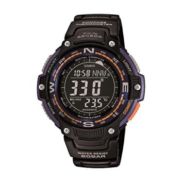 Imagem de Casio Relógio masculino SGW-100-2BCF com sensor duplo, mostrador digital, quartzo, preto, Azul/preto, 3T, Digital, relógio inteligente