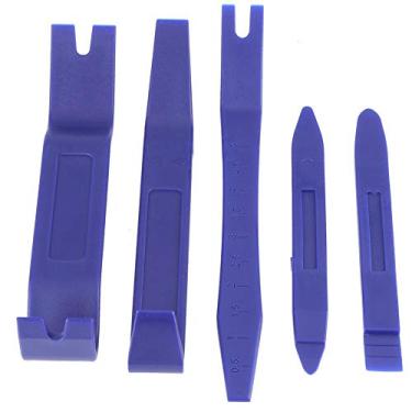 Imagem de Ferramenta de remoção de painel de carro Suuonee, 5 peças de carro, interior externo, moldura de moldagem de painel de áudio, ferramentas de remoção aberta de painel de porta, azul