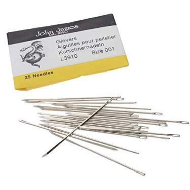 Imagem de John James Glovers Needles, Size #1, in Length and in Diameter, Pack of 25, Triangular Point, Ideal to Pass Through Tougher Materials Such as Leather, Suede, Vinyl and Soft Plastics