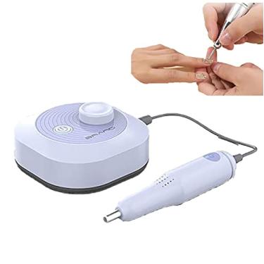 Imagem de Yajun Ferramentas de arte de unhas de manicure, kit de máquina de perfuração elétrica de unhas, conjunto de pedicure portátil para unhas de gel acrílico ferramentas de polimento de dedos, roxo