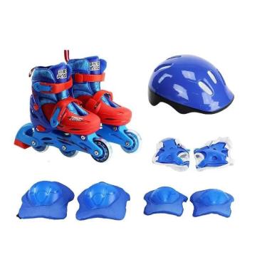 Imagem de 28/31 Azul Conjunto Patins 3 Rodas Com Mochila - bbr toys R2