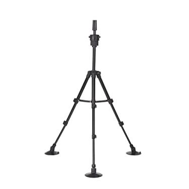 Imagem de LAURAG Tripé Tripé de suporte de peruca com ventosas Mini suporte de cabeça de manequim ajustável Suporte de cabeça de manequim Suporte de tripé de cabeça de manequim Cosmetologia portátil Treinamento