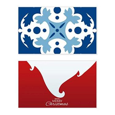 Imagem de Blue Talavera Decoração Flor Ilustração Feriado Feliz Natal Cartão de Parabéns Mensagem de Natal