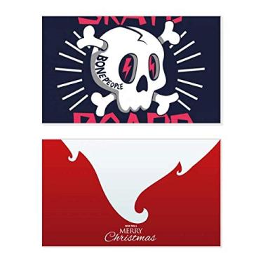 Imagem de Skate Board Esqueleto indiano Sacrifice Totem Holiday Holiday Merry Christmas Cartões de parabéns Mensagem de Natal