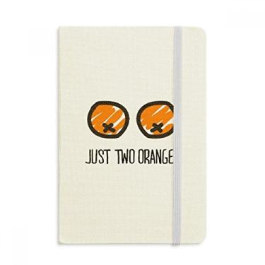 Imagem de Caderno laranja com desenho divertido Just Oranges com capa dura em tecido oficial