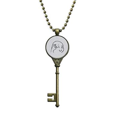 Imagem de DIYthinker OK Gestures Linda Wink Colar de chaveiro com pingente e corrente enfeitada