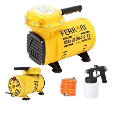 Imagem de Motocompressor Ar Direto 40Lbf C/Kit Ferrari Mega Jet Cmj-210 Biv